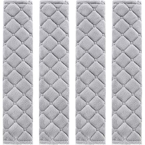 Tatuo 4 Pack Seat Belt Cover Extra Long Seat Belt Pads for Car Soft Comfort Shoulder Strap Covers Harness Pads Helps Protect Your Neck and Shoulder(10.6 Inch,Gray) - color: Gray, size: 10.6 Inch