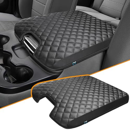 Center Console Cover Fit for 2013-2018 Dodge Ram 1500 & 2013-2023 Ram 2500/3500/1500 Classic Model for Jump Seat Console, Comfortable Armrest Cover Protector Customized Car Accessories - style: A: Jump Seat Console 2013-2018 Ram Black Leather
