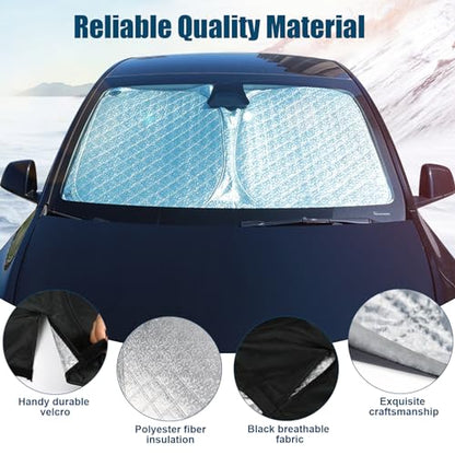 6 Layers Custom Fit Windshield Sun Shade for 2010-2024 Mini Countryman R60/F60, Foldable Car Sunshade with Storage Bag, Heat Reflective & UV Protection - size: 2010-2024 Mini Countryman R60/F60
