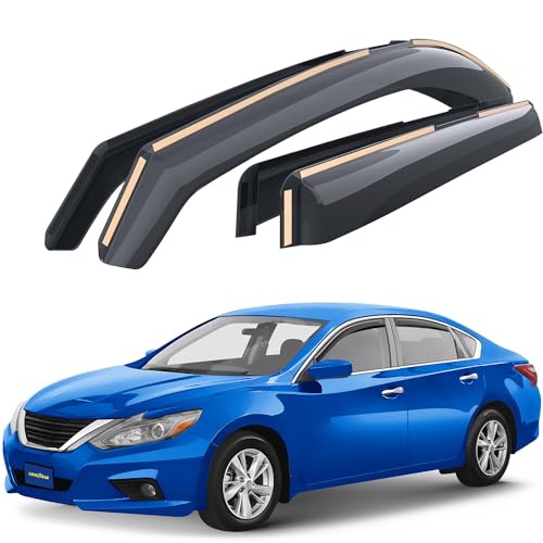 Goodyear Shatterproof in-Channel Window Deflectors for Nissan Altima 2013-2018, Rain Guards, Window Visors for Cars, Vent Deflector, Car Accessories, 4 pcs - GY003483 - color: For Altima 13-18