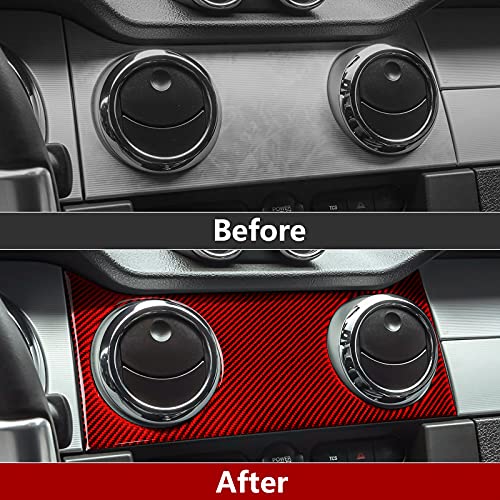 Car Center Air Outlet Vents Sticker Carbon Fiber Decal for Ford Mustang GT Shelby 2005 2006 2007 2008 2009 Accessories - color: Center Air Outlet