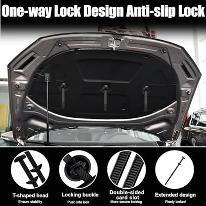 XANGNIER 2025 New 50 Pcs Extra-Long 5.9" Nylon Universal Cable Tie Buckles with Wire Cutter,Multipurpose Self Locking Zip Tie Clips Automotive,Snap Fit Nylon Fastening Clip for Car Repairs Auto Bumper - color: Upgrade and Extend 50pcs