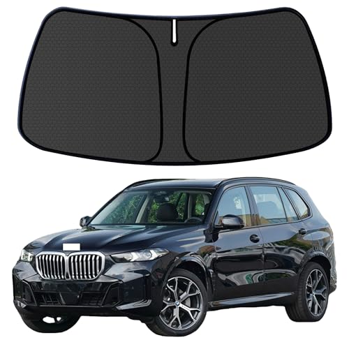 X5 Customized Windshield Sun Shade for 2019 2020 2021 2022 2023 2024 2025 2026 X5 (Fit for M Sport | xLine) Front Window Sunshade Visor Protector Foldable Blocks UV Rays Keep Car Cooler Accessories - size: For X5 2019-2026