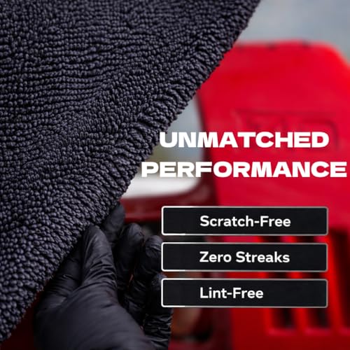 The Giant Giant 24"x36" Car Drying Towel – Ultra Absorbent 1200 GSM Twisted Loop Microfiber, Scratch-Free, Streak-Free, 70/30 Korean Blend – Includes Wash Mitt & Glass Towel for Auto Detailing