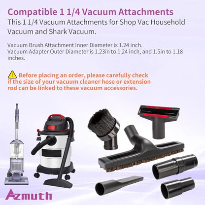 6Pcs For Shop Vac Attachments and Shark Vacuum Attachments Replacement Soft Horsehair Shark Hard Floor Attachment with Vacuum Brush Attachment and Vacuum Hose Adapter - style: 6-Pack