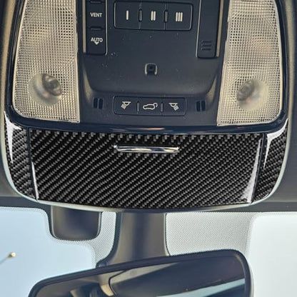 NVCNX Real Premium Carbon Fiber Accessories for Dodge Durango 2011-2020 2012 2013 2014 2015 2016 2017 2018 2019 Car Roof Reading Light Panel Cover Interior Trim Sticker Decal 3PCs - color: 2011-2020 Roof Reading Light Panel Trim