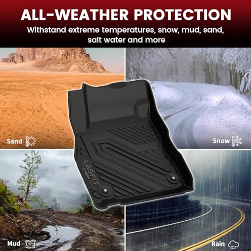 LASFIT Floor Mats for Nissan Kicks 2018-2024 & Kicks Paly 2025, Custom Fit All Weather TPE Floor Liners for Nissan Kicks S/SR/SV 2024 2023 2022 2021 2020 2019 2018 & Kicks Play 2025 Car Mats, Black - size: 1)For Nissan Kicks 2018-2024 & Kicks Play 2025
