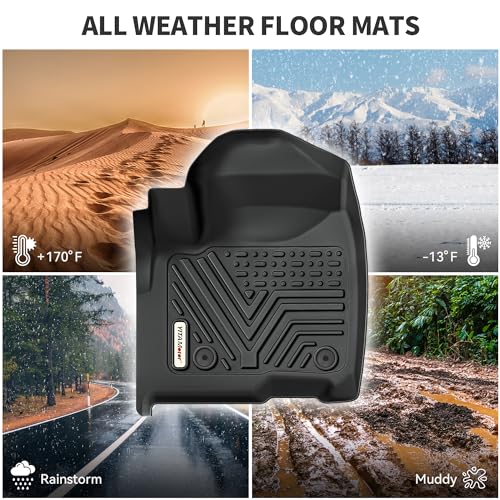 YITAMOTOR Floor Mats Compatible with 2026 2025-2023 Honda Pilot 7-Seater & 8-Seater, All-Weather Car Liners Custom Fit Pilot Accessories, 1st & 2nd & 3rd Row & Backrest Mats & Cargo Liner, Black - style: 2023-2026 Pilot Floor Mats&Cargo Mat