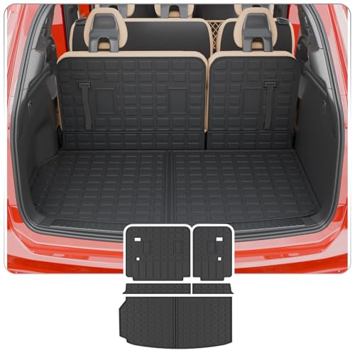 Cargo Mat Compatible with 2024 2025 2026 Chevrolet Traverse (NOT Limited) GMC Acadia 2025 2026 Buick Enclave Cargo Liner Back Seat Cover Chevy Traverse Accessories (Trunk Mat+Backrest Mats) - style: For Chevrolet Traverse NOT Limited | 2024-2026