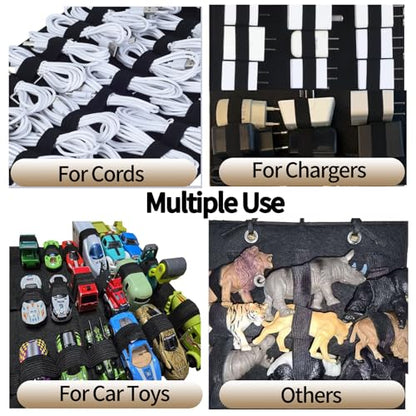 2026 USB Cable and Charger Organizer Kit for Home/Office/Travel Cords Organizer Essentials, Space-Saving Storage Box, Carry Hang and Fold Available