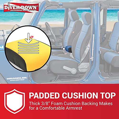 Diver Down Neoprene Center Console Cover - Fits Jeep 2007-2018 JK JKU Wrangler - Cushioned Armrest Cover - Doesn't Burn Your Elbow - Tight Custom Fit - Comfortable Foam Armrest Pad (07-10 Tan) - color: Tan, size: 2007-2010 JK