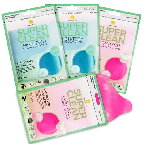 FiveJoy Car Cleaning Gels, 4-Pack Universal Auto Detailing Tools Car Interior Cleaner Putty, Dust Cleaning Mud for PC Tablet Laptop Keyboard, Camera, Printers, Calculator - 320g (2.8oz/pcs) - color: Blue,Pink