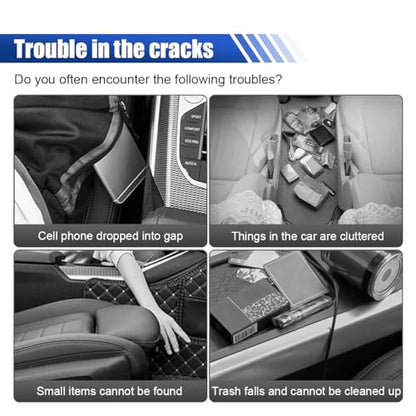 Car Cup Holder, Auto Front Seat Organizer, Multifunctional Cup Drink Holders with PU Leather Cover, Gap Filler Storage Box Coin Bucket Console Side Pocket Cell Mobile Phone Holder (Beige) - color: Beige