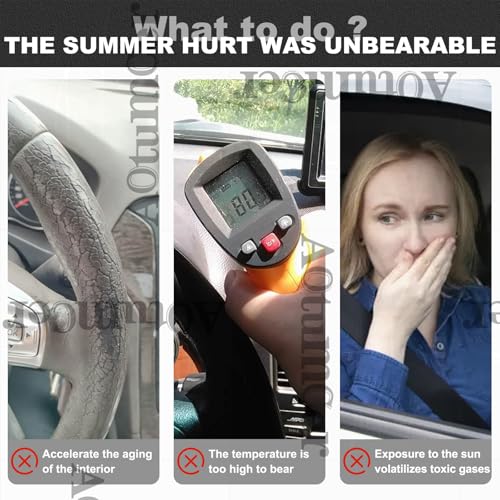 Auto Side Window Front Seat Reflective Sunshade Fit for Hummer EV 2022-2026 SUV/SUT, Side Window Front Seat Reflective Sunshade and Front Windshield Sun Shade, Foldable Sun Shield