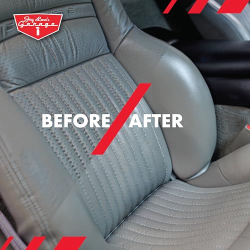 Jay Leno's Garage Car Leather Conditioner and Auto Leather Care - Professional Leather Conditioner for Car Seats, Nourishes Protects & Restores, Lanolin & Beeswax Formula, Non-Greasy Finish (16 oz) - style: Conditioner