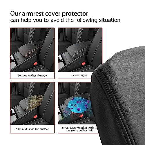 SKTU for 2019-2025 2026 Volvo XC40 Center Console Cover for 2023 2024 2025 2026 Volvo XC40 Accessories Armrest Cover 2024 2025 2026 XC40 Seat Box Cover XC40 Center Console Soft Cushion (Black) - color: 2019-2025 2026 XC40 Black