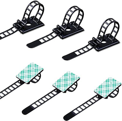 50 Pieces Cable Management Desk Wire Organizer Cable Ties Zip Ties Adhesive Cord Clips Cord Keeper Desk Wire Management - size: 50 Pieces