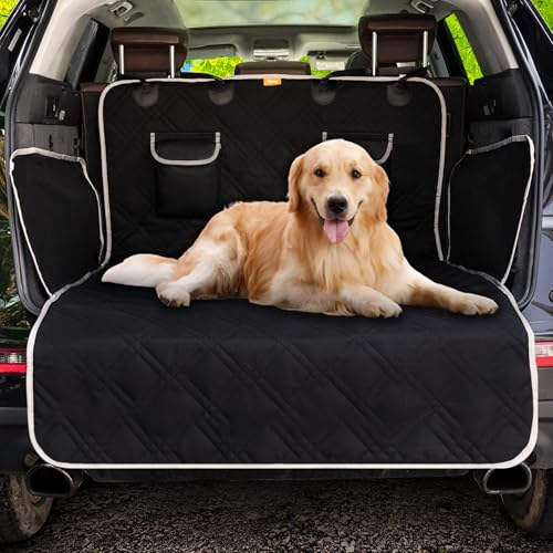 Toozey Dog Car Seat Cover for SUV, Sedan & Van, Waterproof & Tear-Resistant Dog Seat Cover for Backseat with Side Walls, Non-Slip Backing & Bumper Guard, Black Large: 81.9"x54.3" - size: Large: 81.9"x54.3"