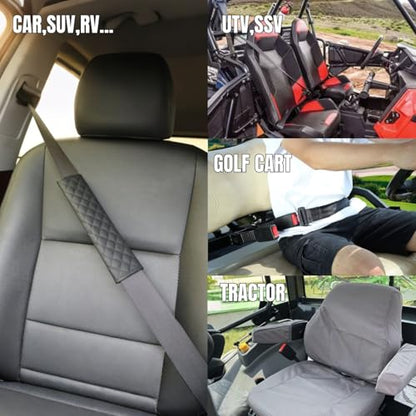 KAELTHAS 2 PCS Car Seat Belt Cover Pad Cushions Comfortable Driving Interior Accessories for Car SUV Truck Tractor Golf Cart UTV (Diamond Pattern) - style: Diamond Pattern