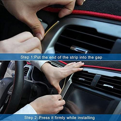 5M Flexible Trim for DIY Automobile Car Interior Exterior Moulding Trim Decorative Line Strip (Pink)