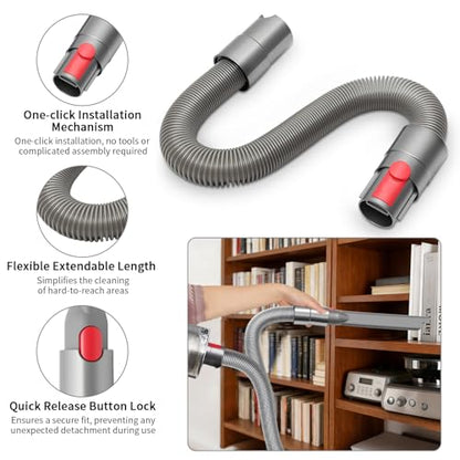 6 Replacement Attachment Kit for Dyson V15/V15s/V9/V8/V11/V12/V10/V7/Gen5 Cordless Vacuums Cleaner | Quick Release Spare Part for Home and Car Cleaning | Accessory Tool Set with Extension Hose