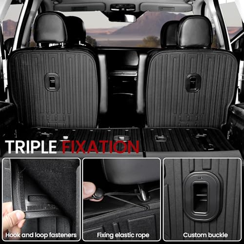 Kick Mats Backrest Mats for 2020-2024 2025 Kia Telluride 7 Passenger Captain Chairs Car Mats Accessories, All Weather TPE Interior Protector(2nd Row Backrest Mats) - size: 2nd Row Backrest Mats