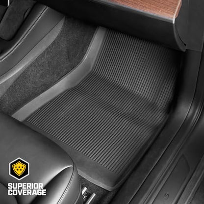 Cat® JustFit™ 3D Floor Mats for Tesla Model 3 2017–2024 Custom Fit Floor Mats Full Set, All Weather Waterproof TPE Car Mats, Heavy Duty Tesla Model 3 Accessories for Ultimate Interior Protection - style: Tesla Model 3 (2017-2024)