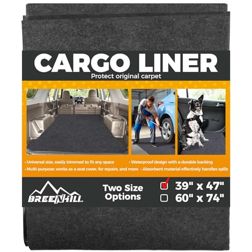 Cargo Liner Mat (39" x 47"), Dog Seat Cover, Trunk Liner, Absorbent, Waterproof, Protects Vehicle Interior, for SUVs, Trucks, Vans, and Cars - size: 39" x 47"