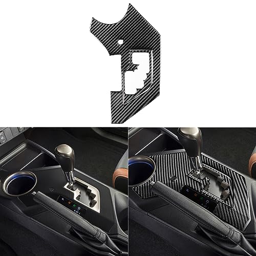 NVCNX Real Premium Carbon Fiber Car Center Console Automatic Transmission Gear Shift Panel Cover Decal Compatible with Toyota RAV4 2013 2014 2015 XLE LE Limited Interior Trim Kit Accessories Black - A - color: 2013-2015 Gear Shift Panel Trim - Kit a