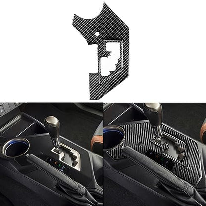 NVCNX Real Premium Carbon Fiber Car Center Console Automatic Transmission Gear Shift Panel Cover Decal Compatible with Toyota RAV4 2013 2014 2015 XLE LE Limited Interior Trim Kit Accessories Black - A - color: 2013-2015 Gear Shift Panel Trim - Kit a