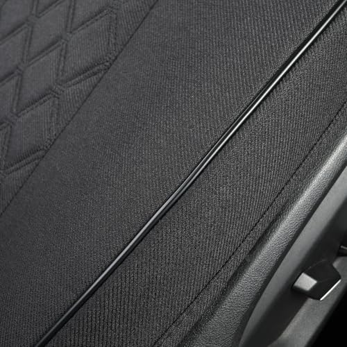 West Llama Linen Front Car Seat Cover Protector Anti-Slip Bottom Seat Cover Fits 95% of Vehicles,Wrapping Around The Bottom,Diamond Pattern(Black-1Pcs) - color: Diamond Pattern-Black, size: 1pc