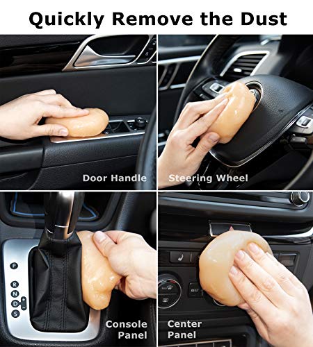TICARVE Cleaning Gel for Car Detail Putty Car Vent Cleaner Putty Gel Detail Auto Tools Car Interior Cleaner Cleaning Mud for Car and Keyboard Cleaner Slime 2024 Upgrade - size: Orange 1Boxed