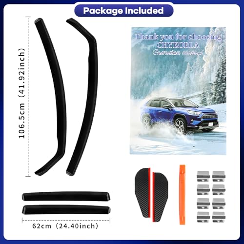 4PCS in Channel Rain Guards Fit for Volkswagen Golf MK5 Hatchback 2004 2005 2006 2007 2008 2009, Vent Window Visors Shades, Side Wind Deflectors, Exterior Car Accessories- 4 PCS - size: For 2004-2009 Golf MK5 Hatchback