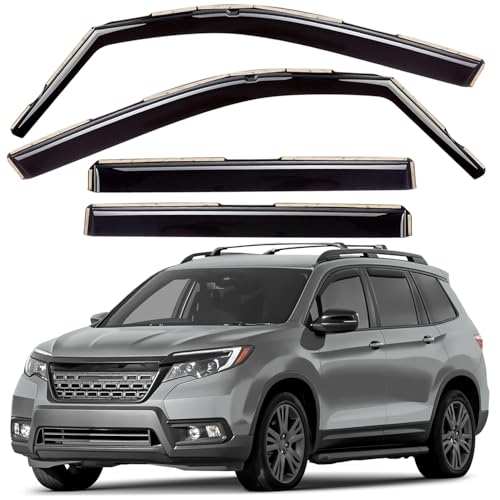 Window Deflectors Smoke Tinted in-Channel Side Window Vent Visor Deflectors Rain Guards Compatible with Honda Passport 2019-2025 - 4pcs. GW0785 - color: For Passport 19-25