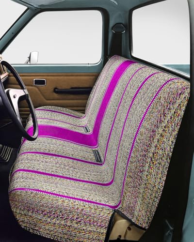 FREMONT AUTO Baja Saddle Car Seat Covers - Durable, Stylish, Universal Fit for Ford, Chevrolet, Dodge Trucks & SUVs - Blanket Style, Bench Seat Cover - Full-Size Pickup (Purple) - color: Purple Bench