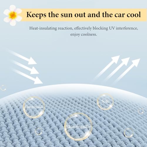 2PCS Car Window Sun Shade, 25.2"x18.5" Cotton Curtain Vehicle Window Shades for Baby Kids Children, Cartoon Sunshade Protector Heat Blocker Cover for Auto Side Windows - color: 2pcs