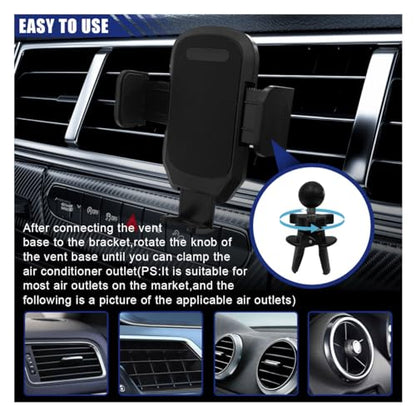 LAINLOY Car Phone Holder Mount, Auto Air Vent Hands-Free Cell Phone Holder, Firmly Grip and Never Slip, Universal Phone Holders Compatible with Most Smartphones and Cars - color: L104