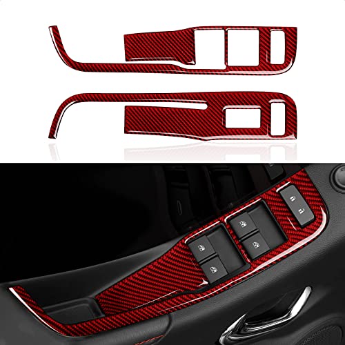 Car Window Lift Switch Sticker Carbon Fiber Decal Interior Trim for Chevrolet Camaro 2013 2014 2015 Accessories - color: Window Lift Switch