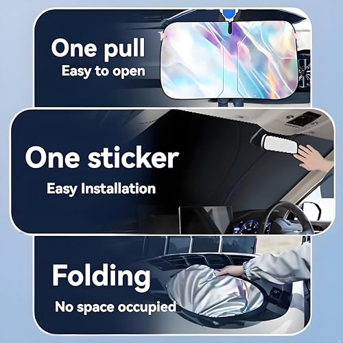 for Honda CRV Windshield Sun Shade - Foldable Windshield Cover Sun Shade CRV 2007-2025 Accessories Protect Car from Sun Rays Overlapping UV Reflective Window Sunshad