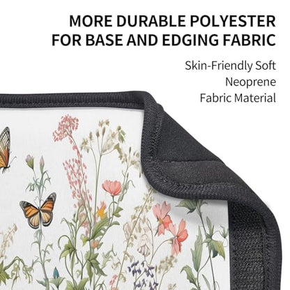 Seat Belt Cover Pad Wildflowers Flower Leaves Butterfly Soft Safety Car Automotive Seat Belt Pads Cushion Shoulder Strap Covers for Cars or Bags, 2 Pcs - color: Wildflowers Flower Leaves Butterfly