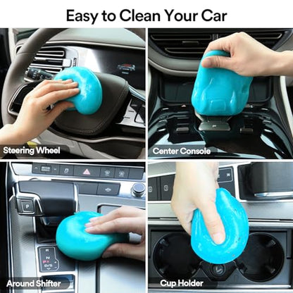 PULIDIKI Car Cleaning Gel Clean Putty, Universal Car Interior Cleaner Slime, Perfect Cleaning Kit Supplies, Auto Detailing Tools Accessories, Dust Remover Gifts for Men Women Blue (70g) - size: Blue 1 Bag (70g)
