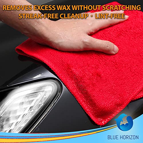 Red Microfiber Cleaning Towels, 3 Dozen Dual-Sided Cleaning Cloths Bulk Pack, Ultra Soft Plush Wash-Cloths, Micro-fiber Detailing Cleaning Cloths for Car, Household and Commercial (Red, 16" x 16") - color: Red, size: 16" x 16"