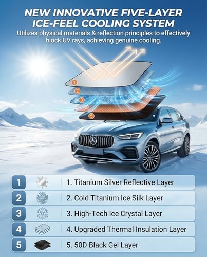 Windshield Sun Shade for Honda CRV CR-V Front Window Shades Cover for 2010-2025 2026 Windshield Sun Visor Protector Car Accessories - size: for Honda CRV 2010-2025