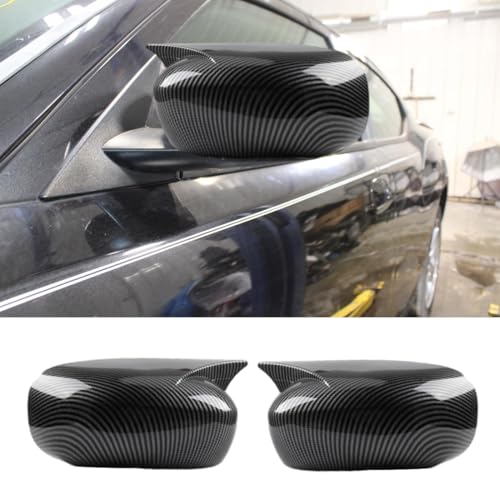XITER 2pcs Rear View Side Mirror Cover Side Mirror Cap for Dodge Charger 2006 2007 2008 2009 2010,Carbon Fiber - color: Carbon Fiber