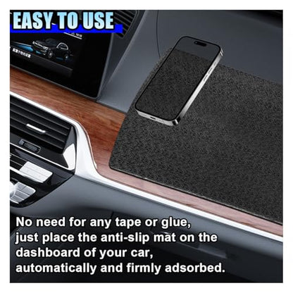 Anti-Slip Dashboard Mat 15.6"x7.7" Large Universal Non-Slip Rubber Pad for Car - Sticky Adhesive Gripping Mat for Cell Phone Sunglasses Keys GPS Coins - Reusable Car Dashboard Organizer (Car Textures) - color: Car Textures