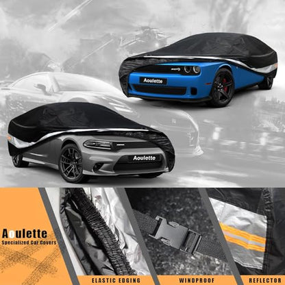 Dodge Car CoverCustom-Fit Car Cover for Dodge Charger, Waterproof All-Weather Car Cover, Lightweight Full Exterior Cover for Outdoor Protection Against Sun, Rain, Dust, Snow, and Wind. - size: Custom-Fit Dodge Charger