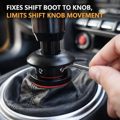 Aramox Shift Knob Limiter,Universal Car Shift Knob Boot Retainer Limiter Shifter Shifting Head Buckle Stopper(Black)