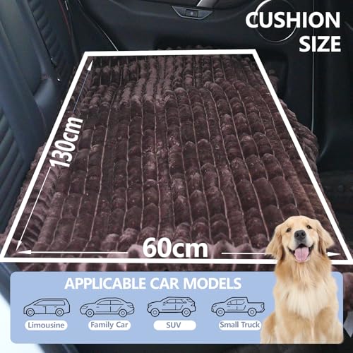 Dog Car Seat Waterproof Bed Cover Non-Slip Car Back Seat Soft and Comfortabl Pet Bed Mat Car Blanket for Travel Backseat Extender Seat Covers Dog Bed for Cars Trucks and SUVs (Dark Brown 23.6” x 51”) - color: Waterproof Dark Brown Cover