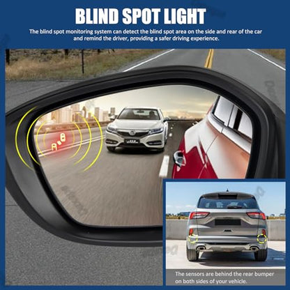 Driver Side Mirror Assembly Compatible with Honda Civic 2022-2025 Heated with Blind Spot Monitor, Turn Signal, Power Adjustable Glass Replace 76258T20A31 HO1320352 (8Pin Left) - style: 8pin Left