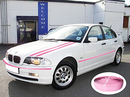 Soft Pink Car Motor Bike Self-Adhesive Exterior and Interior Molding Trim Universal Dashboard Bumper Window Door Body Side Decorative Strip Scratch-Proof (Width: 3/4 inch (20mm), 16Ft) - size: 16Ft, style: Width: 3/4 inch (20mm)
